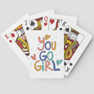 Motivational One Cool Girl You Go Girl Clipart Gir Playing Cards
