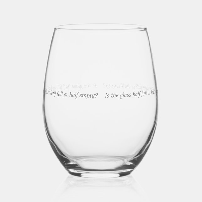 Motivational Personalized Glass Half Full or Empty (Back)