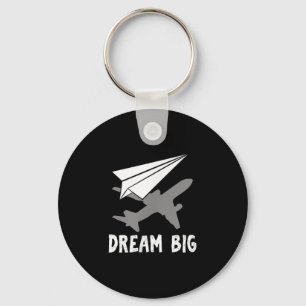 Motivational Pilot Aerospace Engineer Dream Paper  Keychain