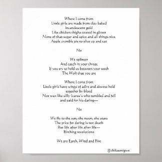 motivational poem for girls poster