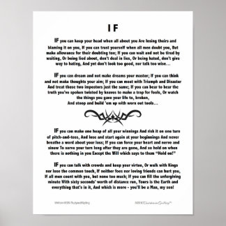 Motivational Poem IF by Rudyard Kipling Poster