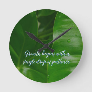 Motivational positive customizable round clock