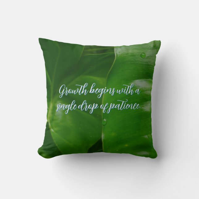 Motivational positive customizable throw pillow (Front)