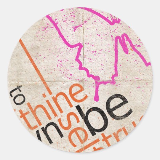 Motivational Poster Classic Round Sticker