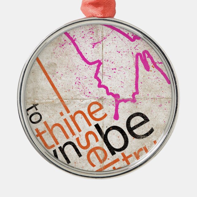 Motivational Poster Metal Ornament (Front)