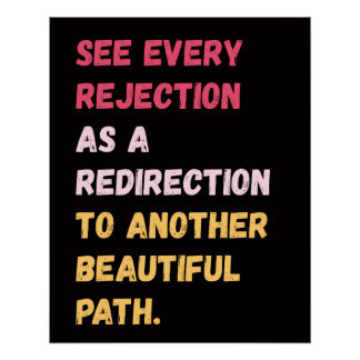Motivational Poster – Rejection Leads to Growth.