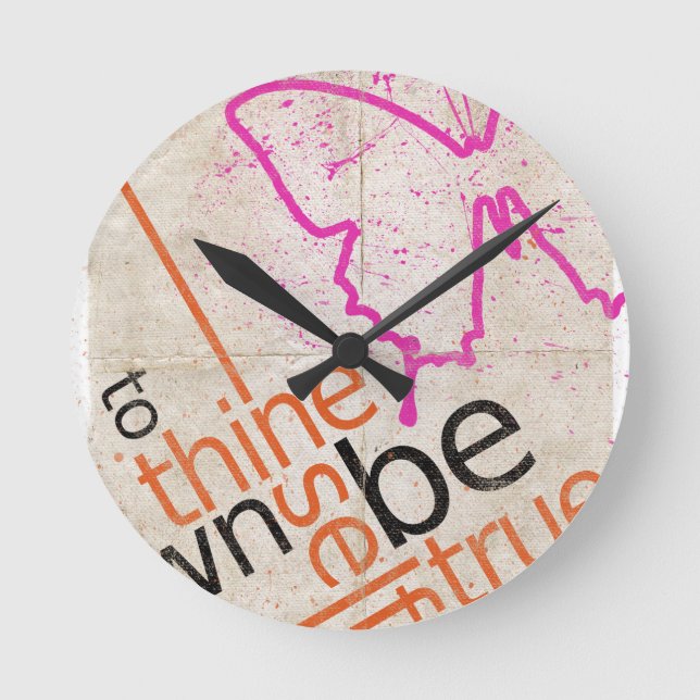 Motivational Poster Round Clock (Front)