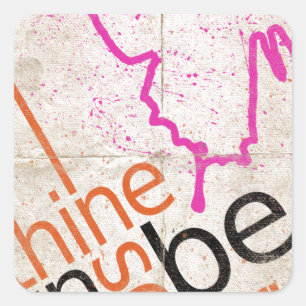 Motivational Poster Square Sticker