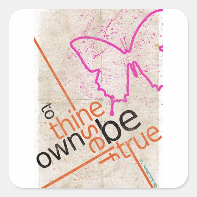 Motivational Poster Square Sticker (Front)