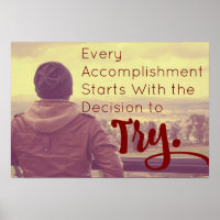 Motivational Poster to "Try"