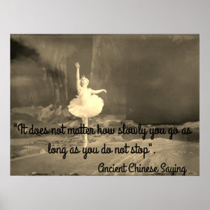 Motivational Poster with Ballerina