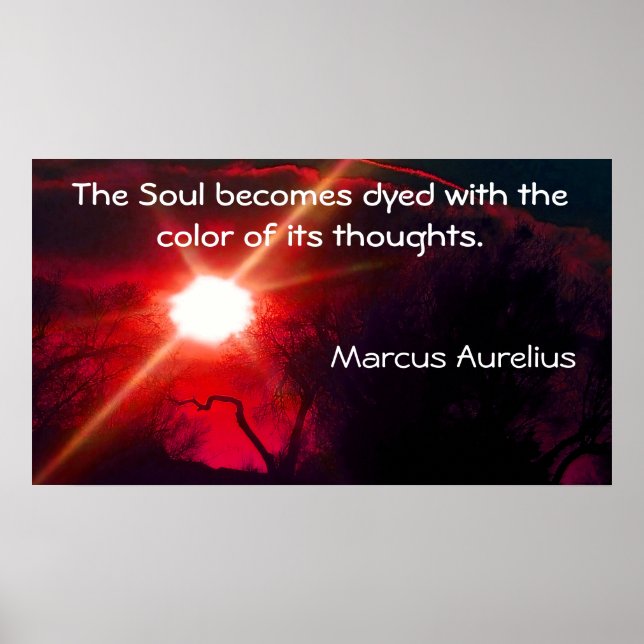 Motivational Poster with quote from Roman Emperor (Front)