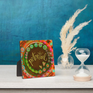 Motivational Potential Pretty Inspirivity Easel Plaque