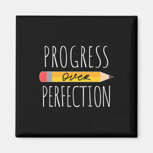 Motivational Progress Over Perfection back to Scho Magnet