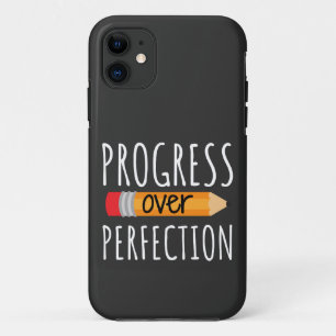 Motivational Progress Over Perfection iPhone 11 Case