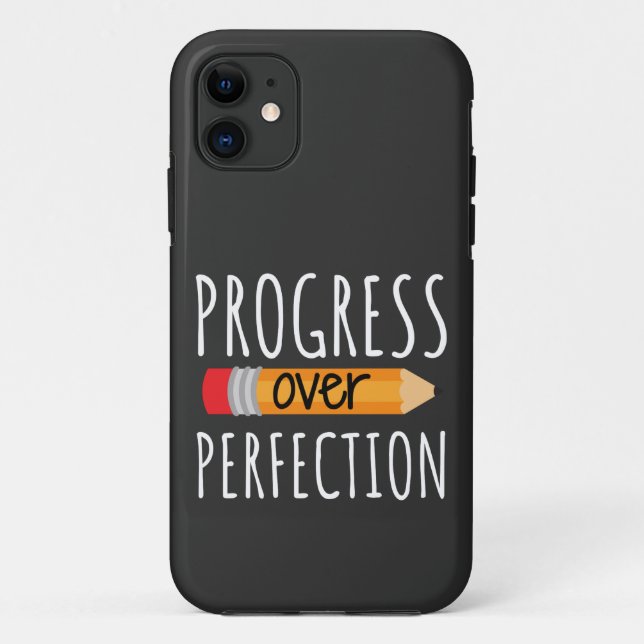 Motivational Progress Over Perfection Case-Mate iPhone Case (Back)