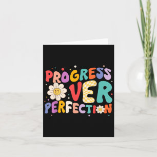 Motivational Progress Over Perfection Teacher Back Card