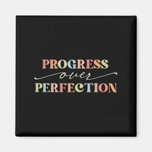 Motivational Progress Over Perfection Teacher Back Magnet