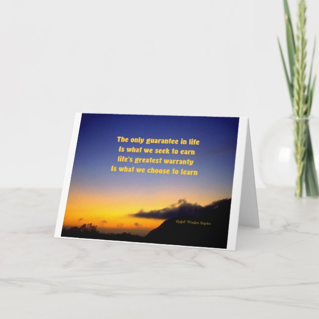Motivational quotation card (Front)