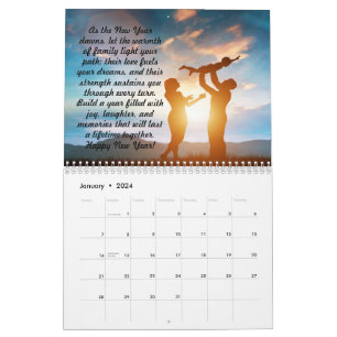 MOTIVATIONAL QUOTE  2024 FAMILY  CALENDAR
