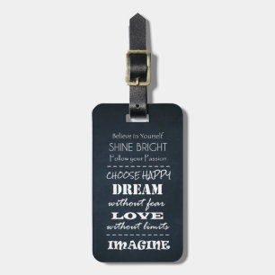 Motivational Quote Affirmations Luggage Tag
