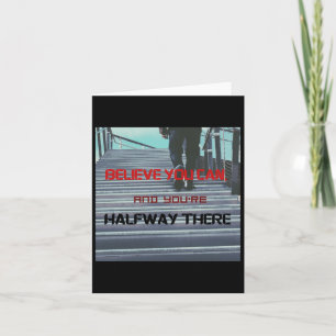 Motivational Quote Art - Believe And Achieve Stick Card