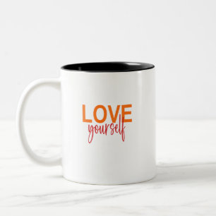 Motivational Quote Be yourself Two-Tone Coffee Mug