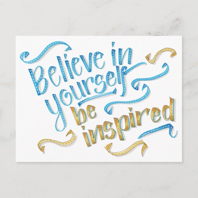 Motivational Quote - Believe in yourself Postcard (Front)