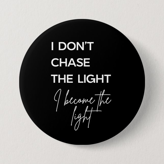 Motivational Quote Black Background 3 Inch Round Button (Front)