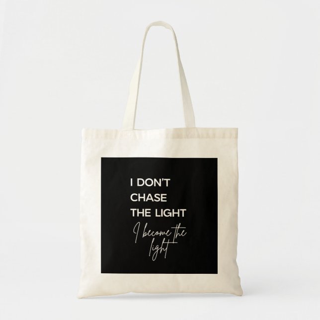 Motivational Quote Black Background Tote Bag (Front)