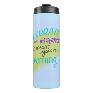 Motivational Quote blue Thermal Tumbler
