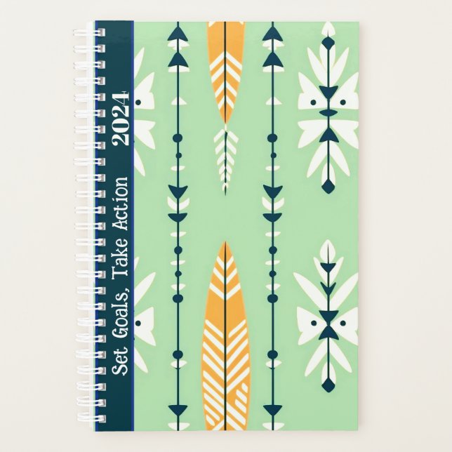 MOTIVATIONAL QUOTE BOHO PATTERN DESIGN PLANNER (Front)