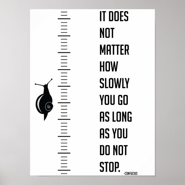 Motivational quote by Confucius Poster (Front)