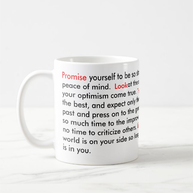 Motivational Quote Coffee Mug (Left)