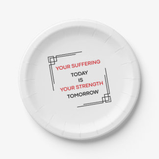 Motivational Quote Design Paper Plate