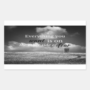 Motivational Quote: Everything you want is on... Sticker