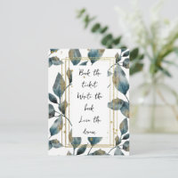 Motivational Quote Gold Frame and Leaves