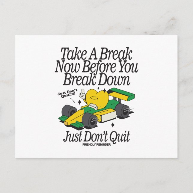 Motivational quote holiday postcard (Front)