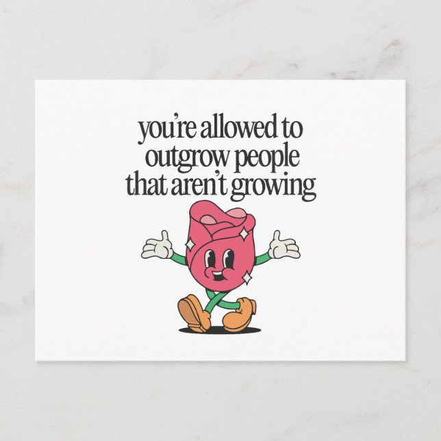 Motivational quote holiday postcard (Front)