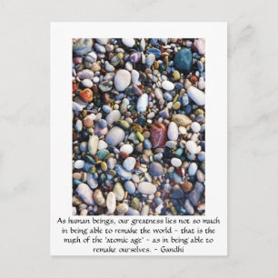 Motivational Quote inspirational Gandhi Postcard