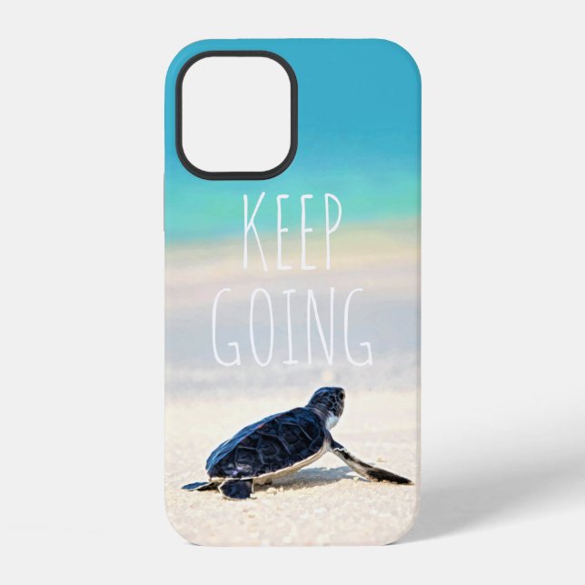Motivational Quote Keep Going Turtle Beach Case-Ma iPhone Case (Back)
