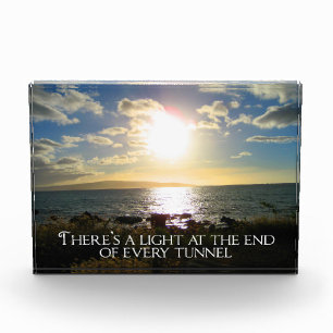 Motivational Quote Light at the End of the Tunnel Photo Block