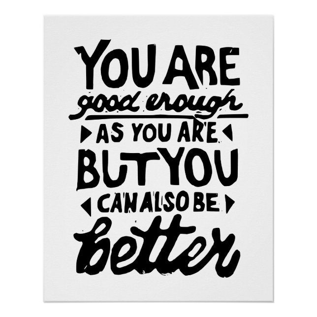 Motivational Quote Lino Print (Front)