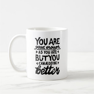 Motivational Quote Lino Print Mug
