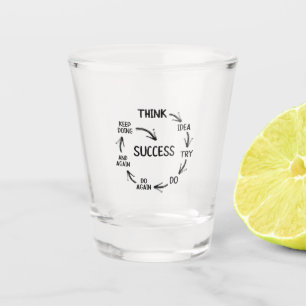 Motivational quote mindset mentor coach teachers shot glass