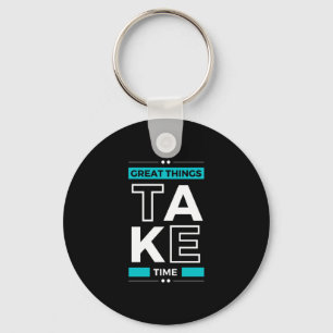 Motivational Quote Modern and Positive Text        Keychain