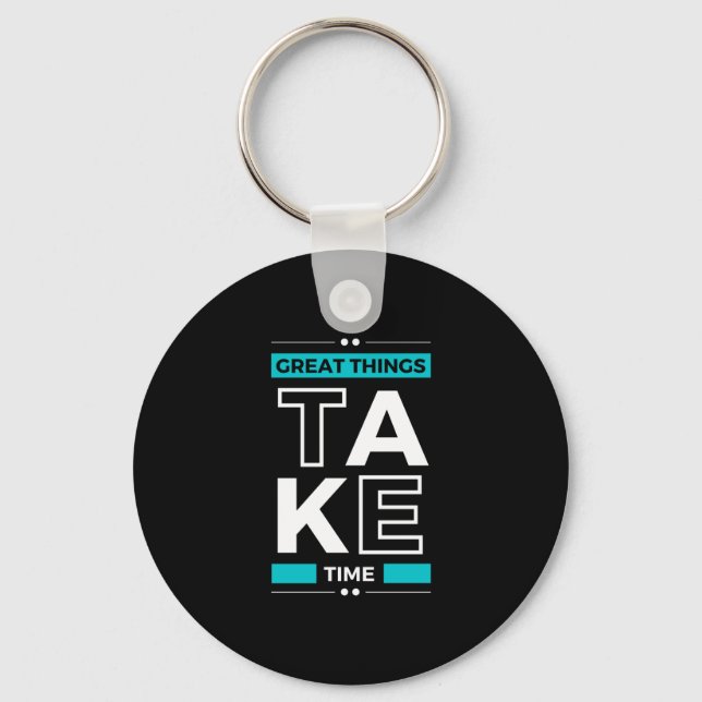 Motivational Quote Modern and Positive Text        Keychain (Front)