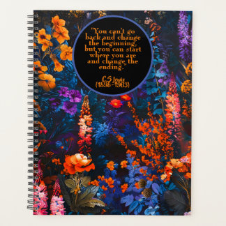 Motivational Quote On William Morris's Floral Art Planner