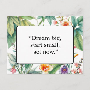 Motivational Quote Postcard