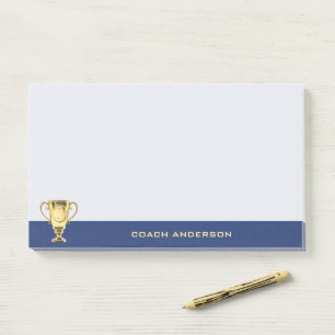 Motivational quote sports business coach BLUE Post-it Notes